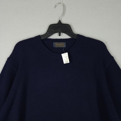 NEW Vintage Brooks Brothers Sweater Mens XL Purple Shetland Wool 