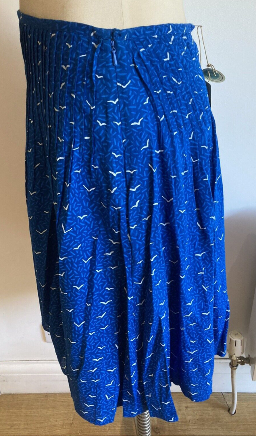 Seasalt Sophie Chadwick Bird Print Cotton Skirt, Size 10 UK, Fully Lined, New 4