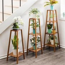 2-4 Ladder Display Organizer Shelf Plant Stand Living Room Bathroom Bedroom Rack