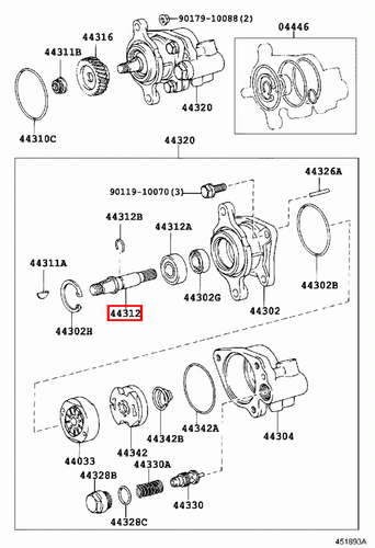 Genuine LandCruiser 80 105 Series 1HD 1HZ Power Steering Pump Shaft - Picture 2 of 20