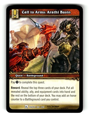 World of Warcraft TCG Fields of Honor Trading Card Call to Arms Arathi Bas#188 C