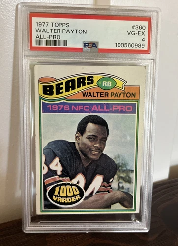 1977 Topps WALTER PAYTON #360 🔥 PSA 4 🔥 2nd Year Card - Chicago Bears