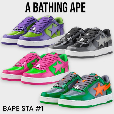 BAPE A Bathing Ape BAPE STA #1 1L30191303 GRAY GREEN PINK PURPLE