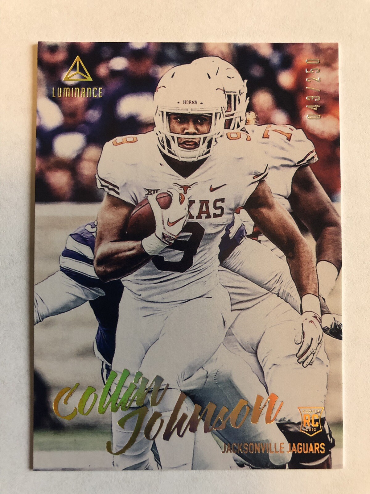 Collin Johnson Panini Luminance #163 Gold