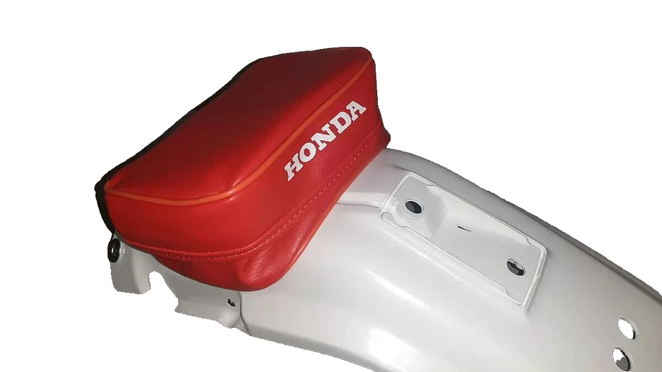 🚩 Rear fender bag for Honda xr200 xr250 xr400 xr600 xr500 xr650 red leather - Image 2 of 4