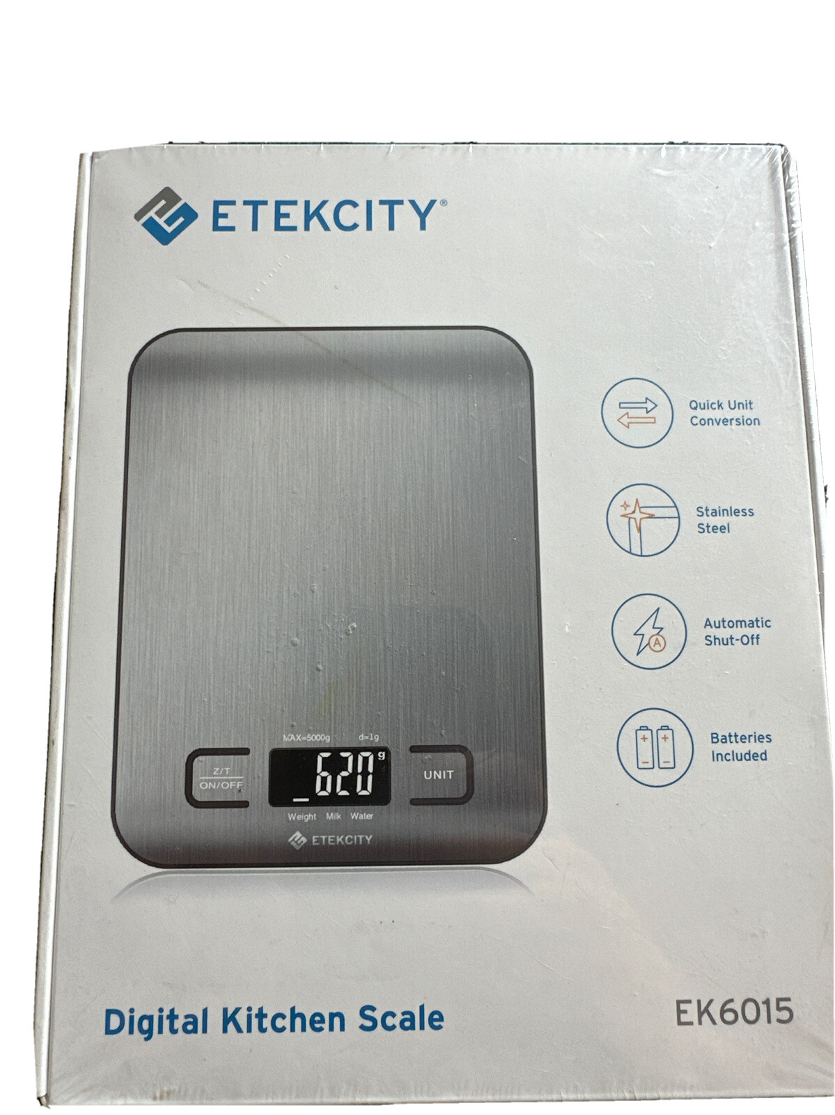 Digital Kitchen Scale Multifunction Food Scale 11 lb 5 kg Silver Stainless St...-image