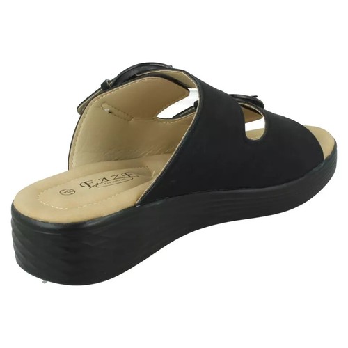 LADIES EAZE F1R2077 WEDGE HEELED MULES - Picture 7 of 18