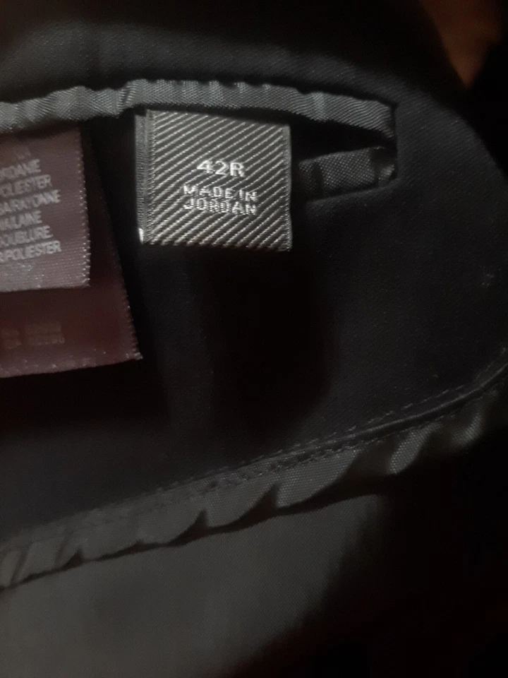 Blazer John Bartlett Clairborne Para Hombres 42 R Negro Traje Clásico Chaqueta Foto 4 de 4