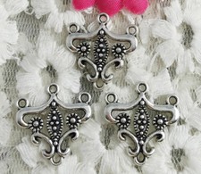 Free Ship 70 pcs Antique silver earring connectors 21x20mm H-4560