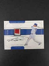 Kyle Schwarber 2017 National Treasures Material Ink Auto/Patch Serial# 2/25
