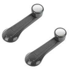 Pair Set Window Crank Lever Handle Gray w/ Aluminum Cover for 84-00 Honda Civic