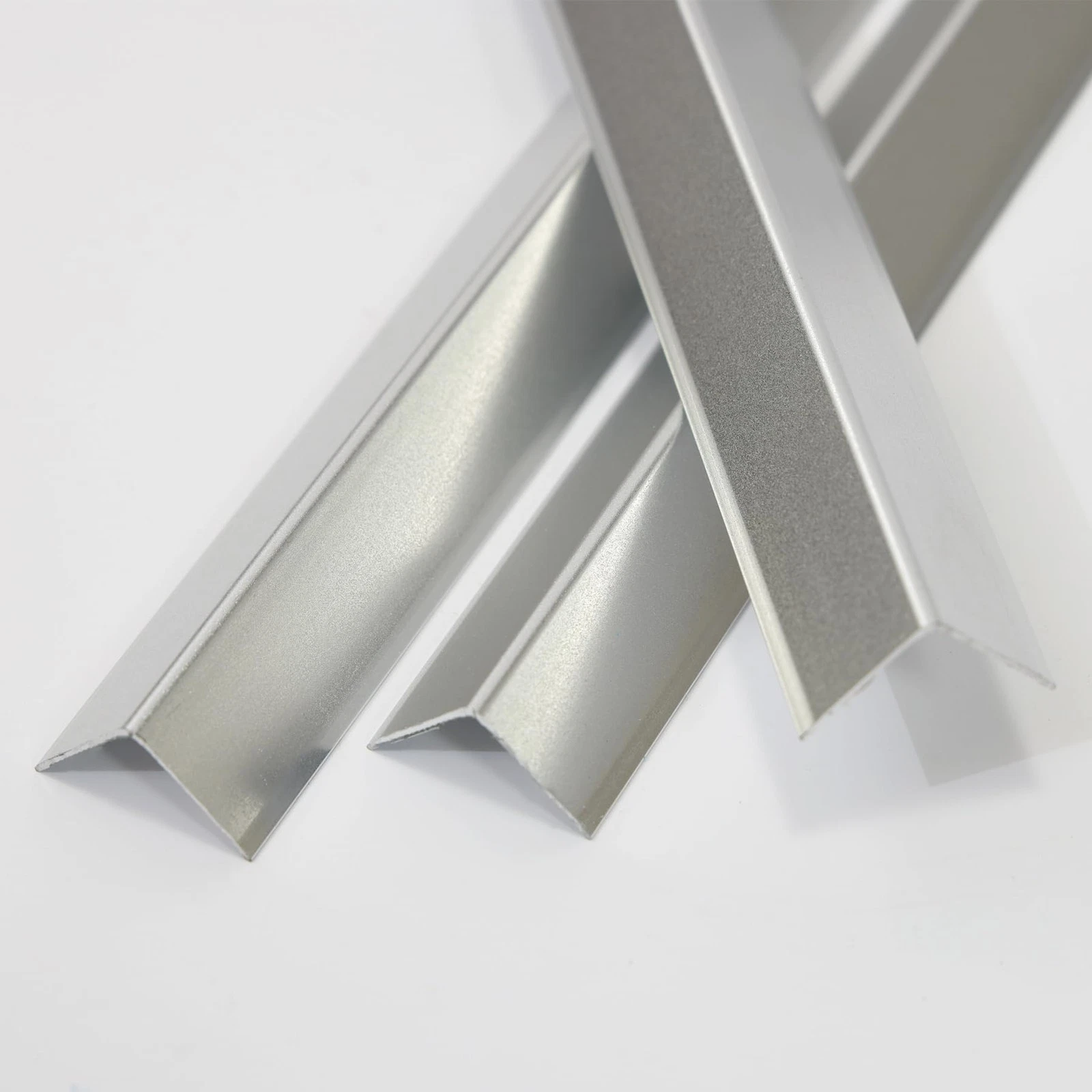 Coengwui Aluminum Corner Guards, Peel and 3Pcs x 2.9ft x 0.8in, Matte Silver
