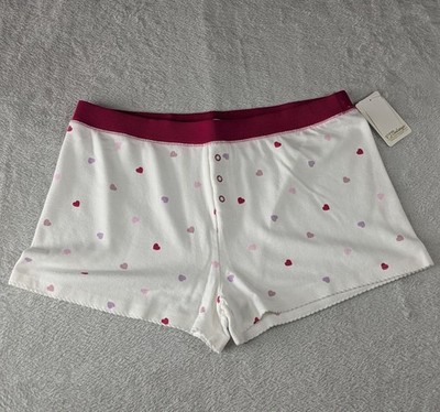 P.J.Salvage Shorts Damen 14 Large Herzmuster Lounge Short cremeweiß pink