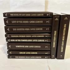 The Louis L'Amour Collection- Lot of 10 Leatherette Bantam Book HC Best Sellers