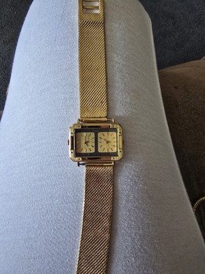 Pulsar Quartz Twin Watch, likely reference Y590-5289, featuring dual
