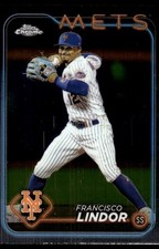 Francisco Lindor 2024 Topps Chrome #137 New York Mets FREE SHIPPING AutographDen