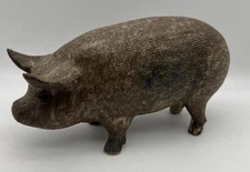 McCarty Pottery Pig Hog “Hawg” Nutmeg Merigold, Mississippi Signed Vintage!