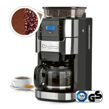 Barista Kaffeemaschine Mahlwerk 900W Edelstahl/Schwarz 12 Tassen Permanentfilter