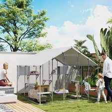 PawHut 94.5" Extra Large Catio, Outdoor Cat Enclosure with Waterproof Cover