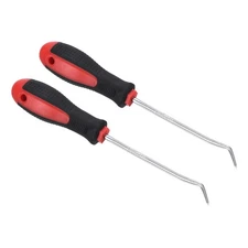 2pcs O-Ring 45° Hook 150mm Oil Seal Gasket Precision Puller Remover Tool, Red