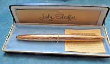 Vintage gold and red Lady Sheaffer in original box