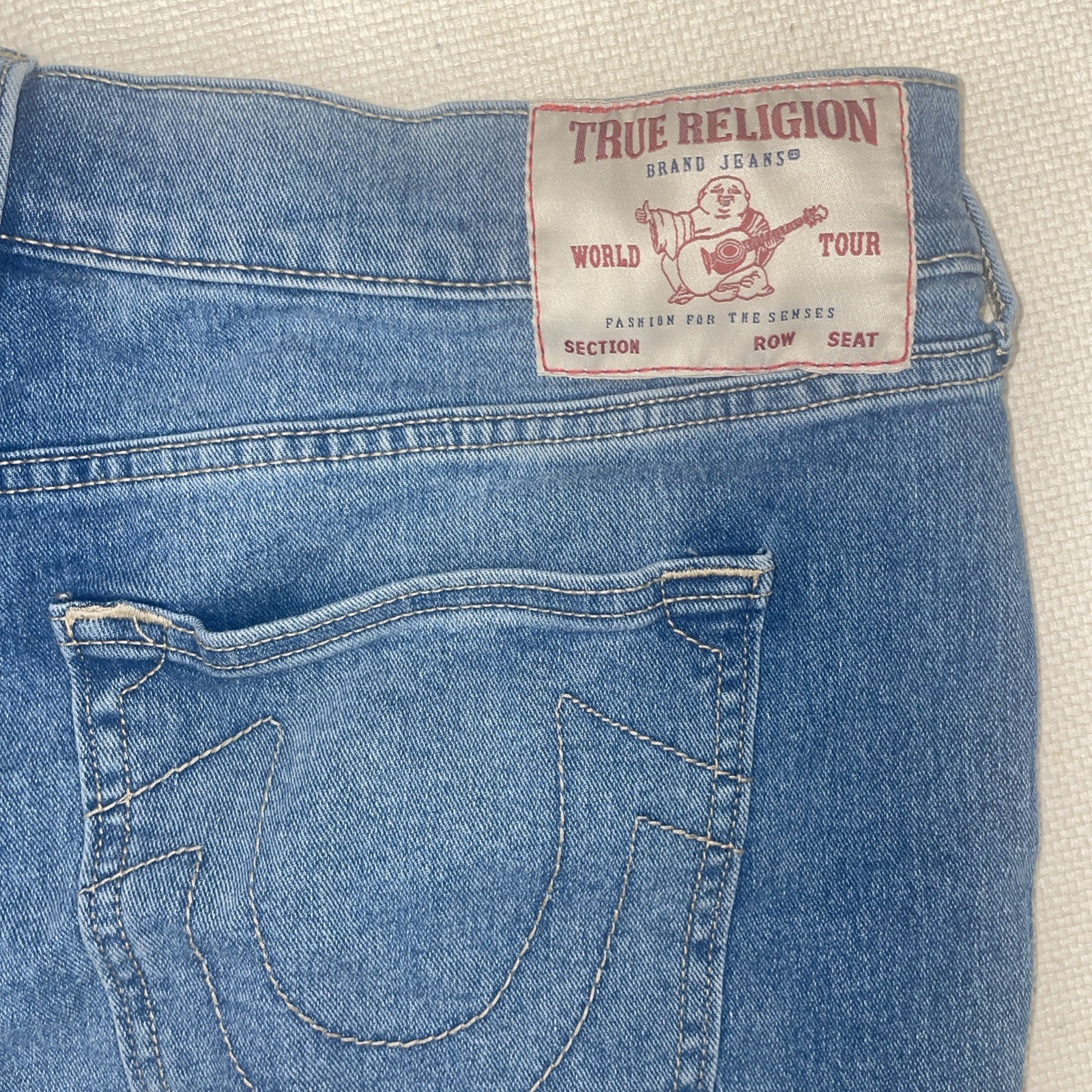 True Religion Jeans Mens Rocco Beach Short Flap Fray Relaxed Skinny size 36 thumbnail 6