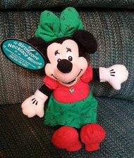 NEW Disney December Birthstone Necklace 9" Bean Bag Beanie Minnie 18" Chain NWT