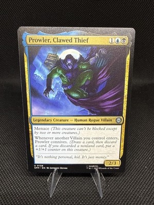 Prowler, Clawed Thief | 0138 | MTG | Marvel's Spider-Man | 50% off 2nd Card