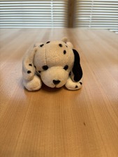 Vintage Logo Bear Dalmatian Dog Plush 9 in Stuffed Beenie Animal Toy 1996