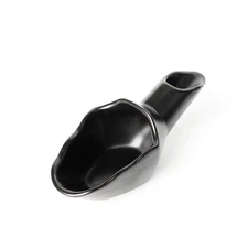 Coffee Bean Measuring Scoop with Funnel Ceramic Dosing Cup Black Spoon Tool