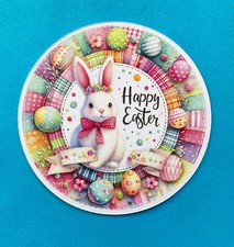 HAPPY EASTER PATCHWORK - 6 x Die Cuts Toppers Card Making Easter Rabbit Bunny
