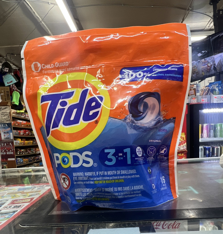 Tide PODS 3-in-1 Original Scent Laundry Detergent Pods, 16 Loads HE
