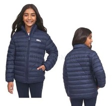 NWT EDDIE BAUER KIDS YOUTH DOWN PACKABLE JACKET SIZE SMALL 6/7 NAVY Free Ship