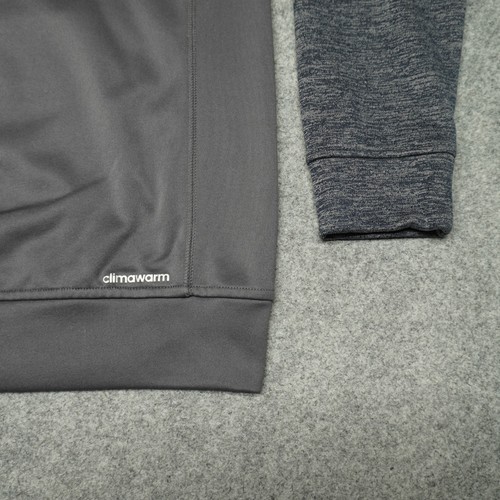 Adidas Hoodie Sweatshirt Boys Size XL 18 Gray Neon Green Kangaroo Pocket - Picture 9 of 9