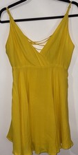 Forever 21 Yellow Summer Mini Dress - Medium