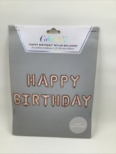 New- Cakewalk Happy Birthday Mylar Balloon 14 tall inflated.