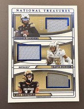 Travis Hunter Shedeur Sanders 2025 NT Triple Rookie Patch /75 Colorado RC