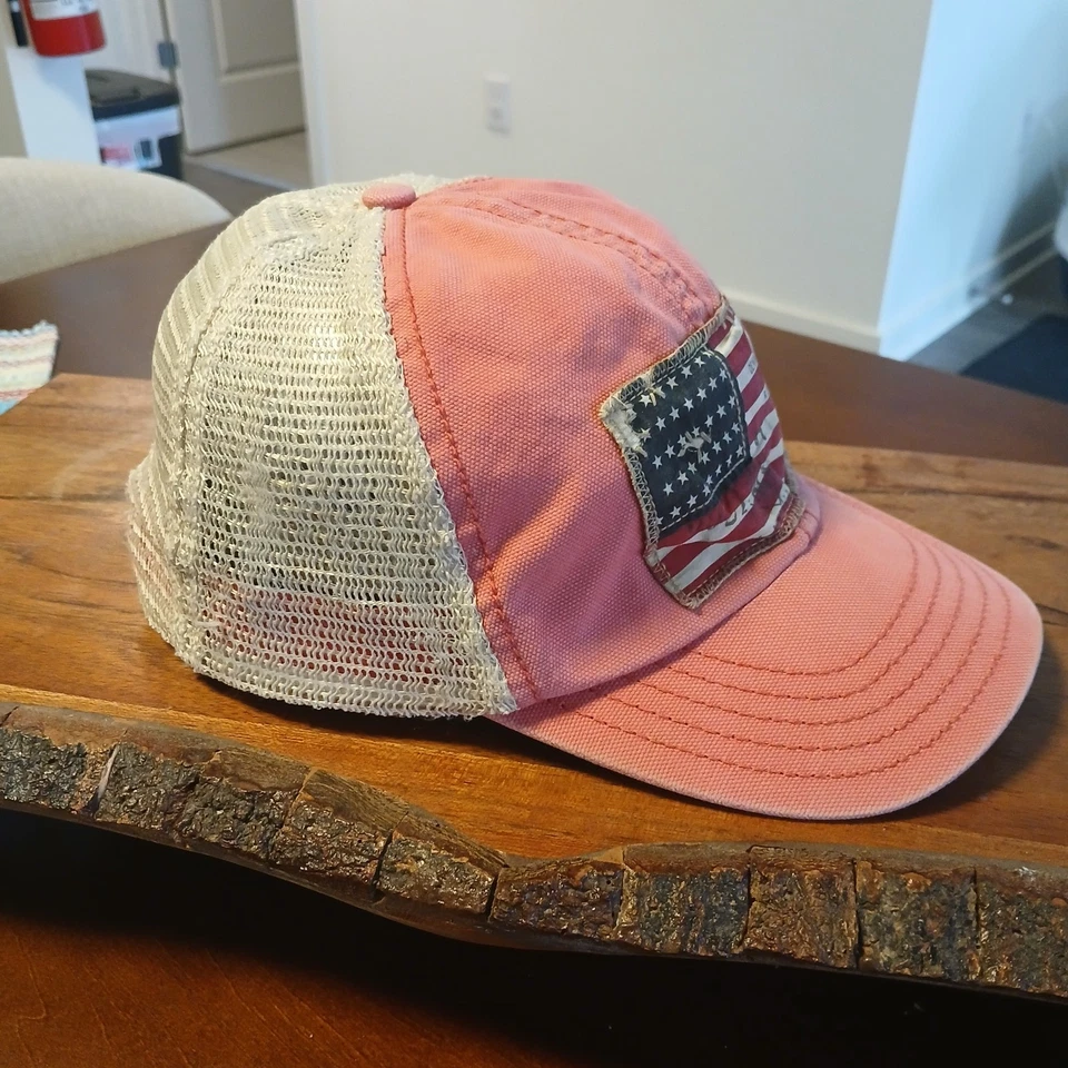 Бейсболка Ralph Lauren Denim & Supply с флагом США в полоску цвета Earth розовая - Изображение 2 из 4
