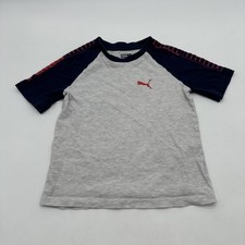 Puma Long Sleeve Shirt Youth Boy Size 6 Graphic Print Logo Multicolor .. 26368