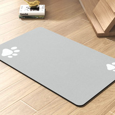 Pet Feeding Mat-Absorbent Dog Mat for Food and Water Bowl-No Stains Quick Dry Wa