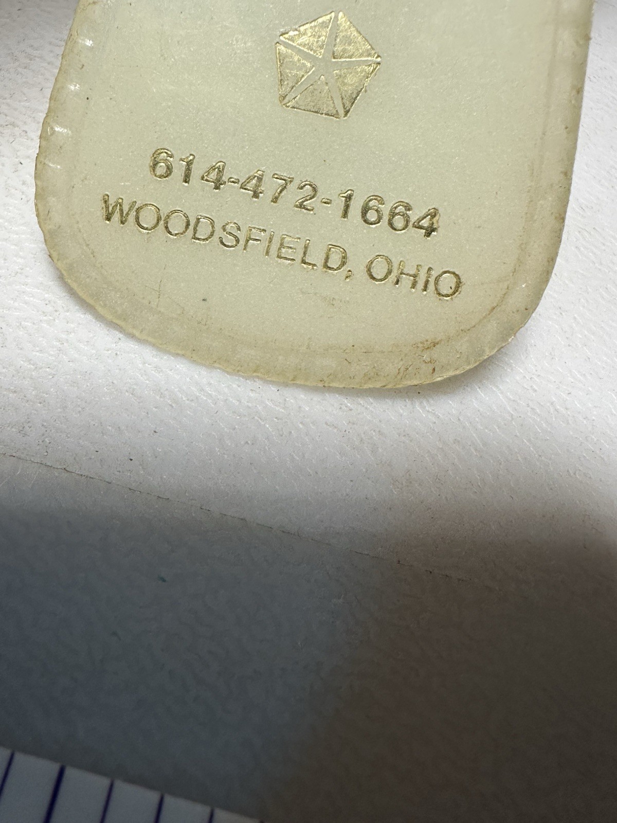 Woodsfield Ohio Loveday Car Dealership Auto Dealer Motor Sales OH Keychain