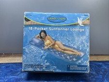 Vintage 1996 Intex The Wet Set 18 Pocket Suntanner Lounge Pool Raft Float SEALED