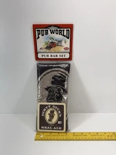 NEW Pub World Bar Set Dirty Dicks Ale Towel & Coasters England Beer Man cave