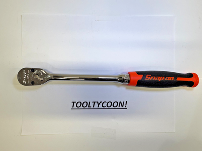 #ad Snap on Tools NEW STYLE 3 8quot; Drive 100 Tooth HARD Grip Long Ratchet FHL100O $209.95