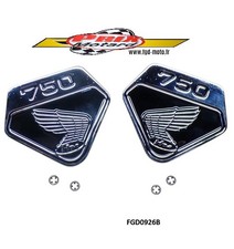 HONDA CB 750 K0 FOUR 1969/1970 PAIRE BADGES SIGLES EMBLEMES CACHE LATERAL NEUF