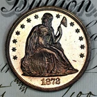 * 1872 * PRISTINE++ GEM PROOF SEATED LIBERTY DOLLAR * FROM ORIGINAL COLLECTION