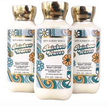 SET OF 3~ Bath & Body Works RAINBOW WAVES  Body Lotion 8oz ~NEW~VERY RARE SCENT!