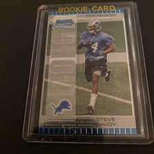 2005 Bowman Chrome Steve Savoy #220 Rookie RC Detroit Lions Football Card. rookie card picture