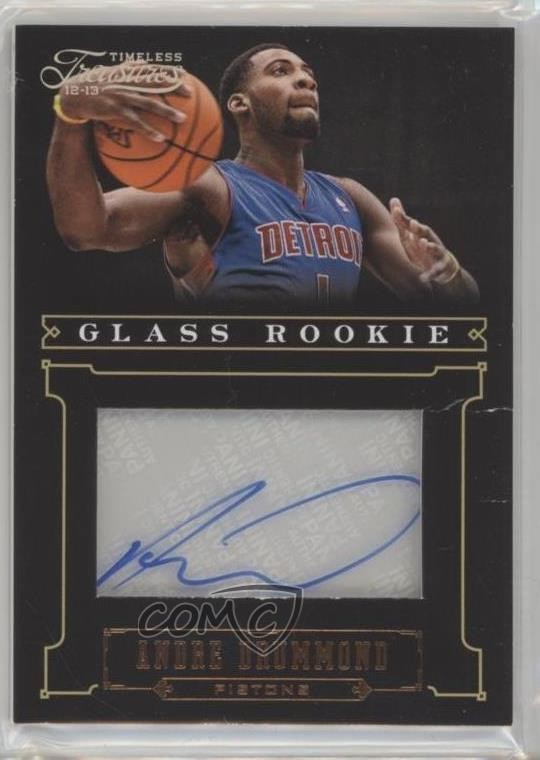 2012 Panini Timeless Treasures Glass /499 Andre Drummond #152 Rookie Auto RC k5j