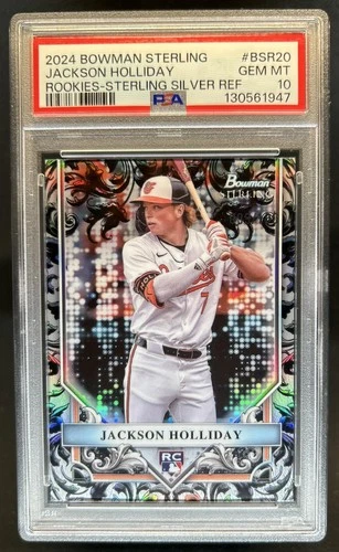 2024 Bowman Sterling Jackson Holliday Rookies RC Silver Refractor #/100 PSA 10